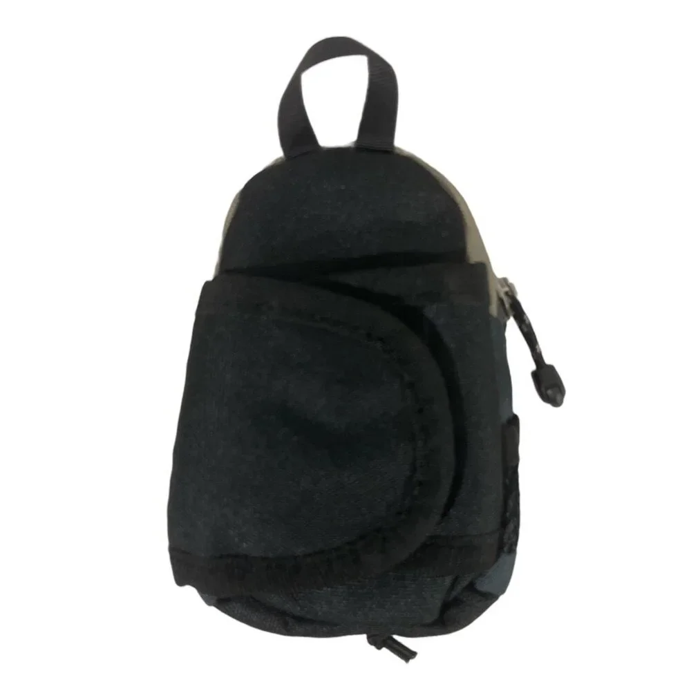 DEUTER mini backpack 4.5’ Black Tan Zip Closure